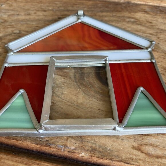 Malden Stained Glass Christmas Village Gingerbread House Picture Frame 5" - Picture 6 of 11